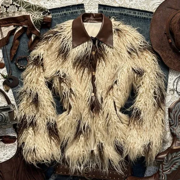 Multicolor Casual Women's Faux Fur Christmas Coat